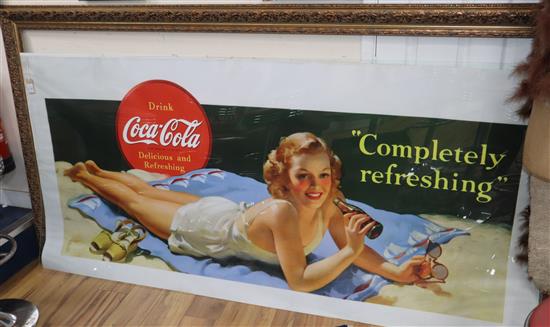 A Drink Coca Cola large advertising print 102 x 106cm